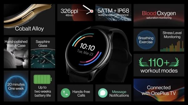 Представлены «умные» часы OnePlus Watch